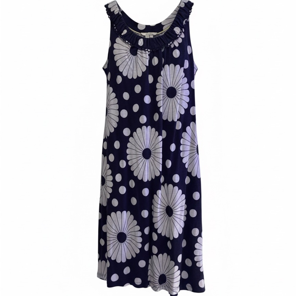 Navy Floral Polka Dot Sleeveless Sundress